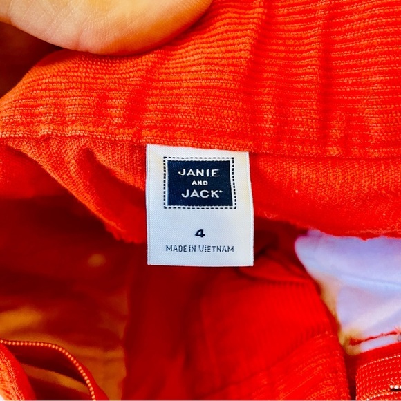 Janie and Jack Kids Orange Corduroy Pants Size 4 Unisex - Picture 2 of 5